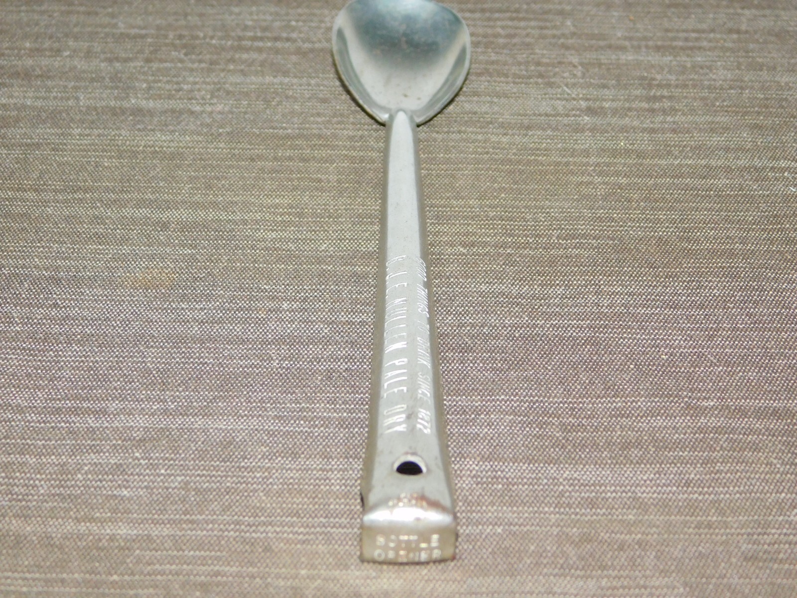 RARE VINTAGE ANTIQUE 8″ LONG B J E MULLEN PALE DRY BOTTLE OPENER SODA SPOON