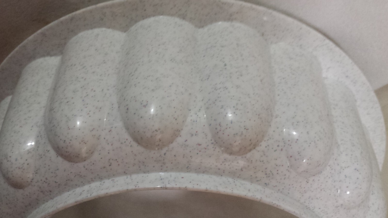 Tupperware Jello Mold Form White Speckle 1202-2, 259-2 + Inner Form (3 Pc Set)