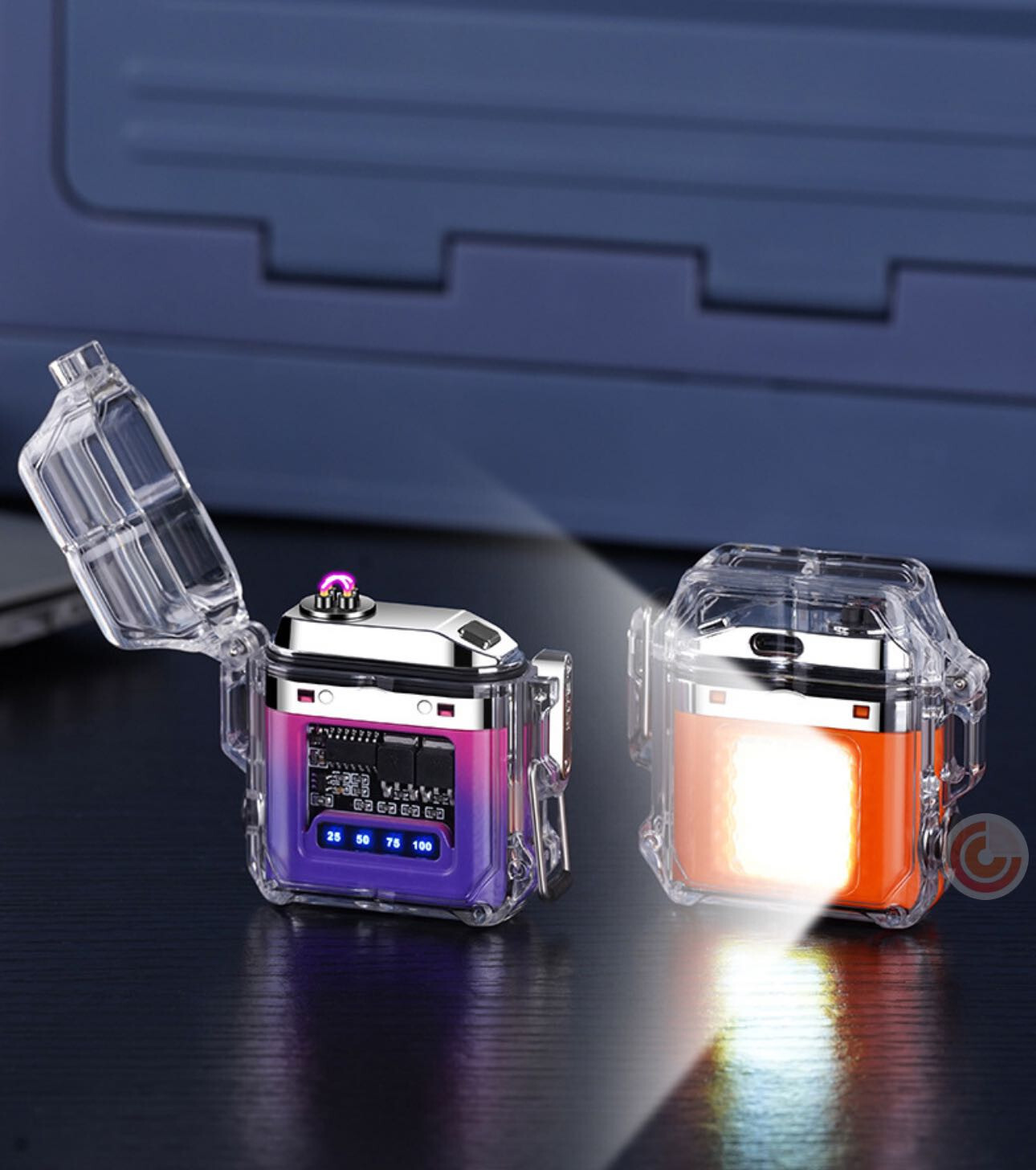 Plasma Electric Flameless Lighter USB Rechargeable Waterproof w/ Flashlight