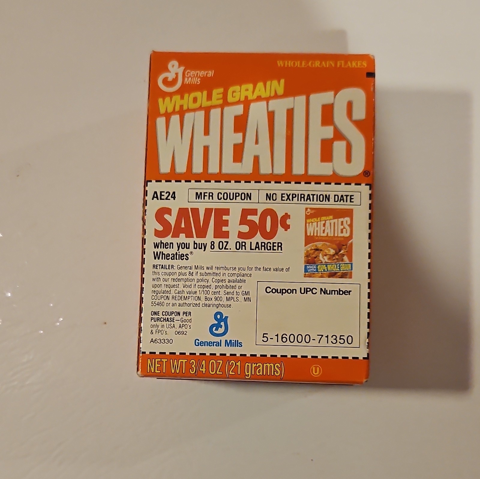 General Mills Wheaties Whole Grain Flakes Michael Jordan Chicago Bulls