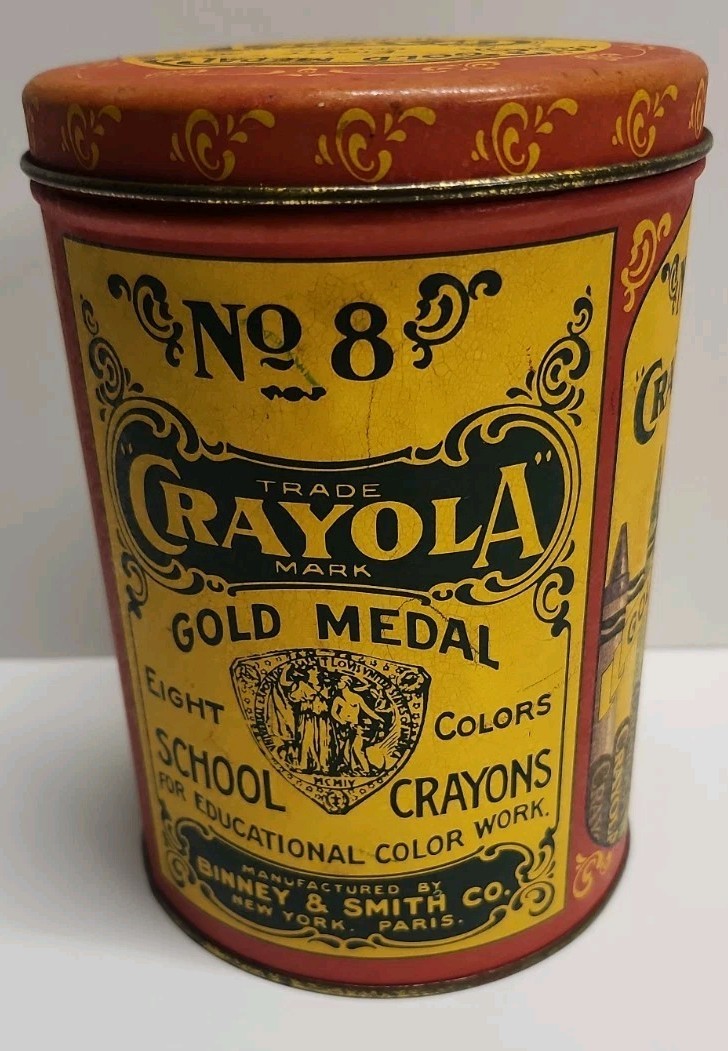 Crayola Crayons Vintage Tins & Crayons – Lot of 4 Collectors Edition Tins & More