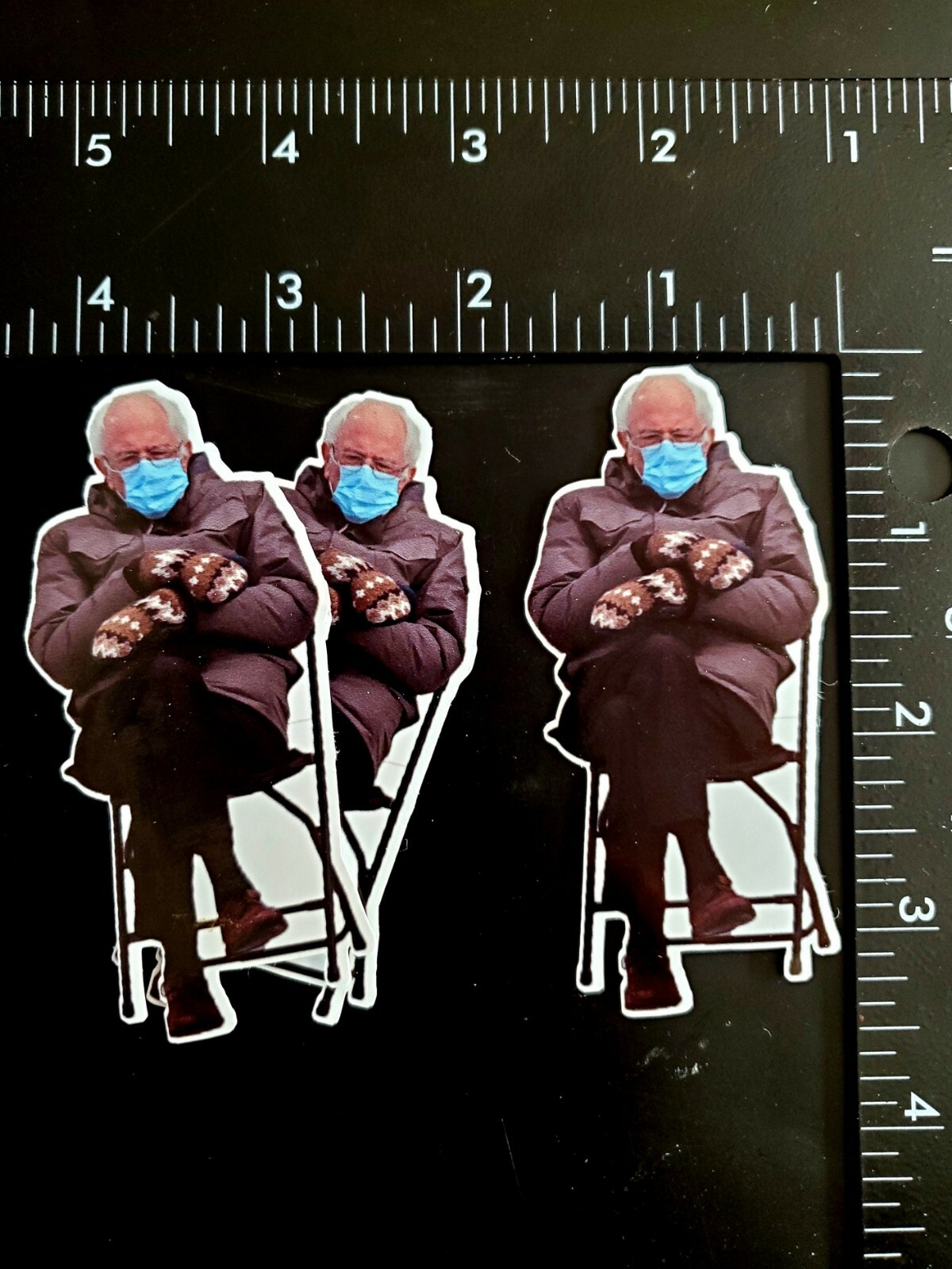 3-Pack Bernie Sanders Meme Photo Vinyl Sticker 3.25″ x 1.5″ Funny Mittens 2021