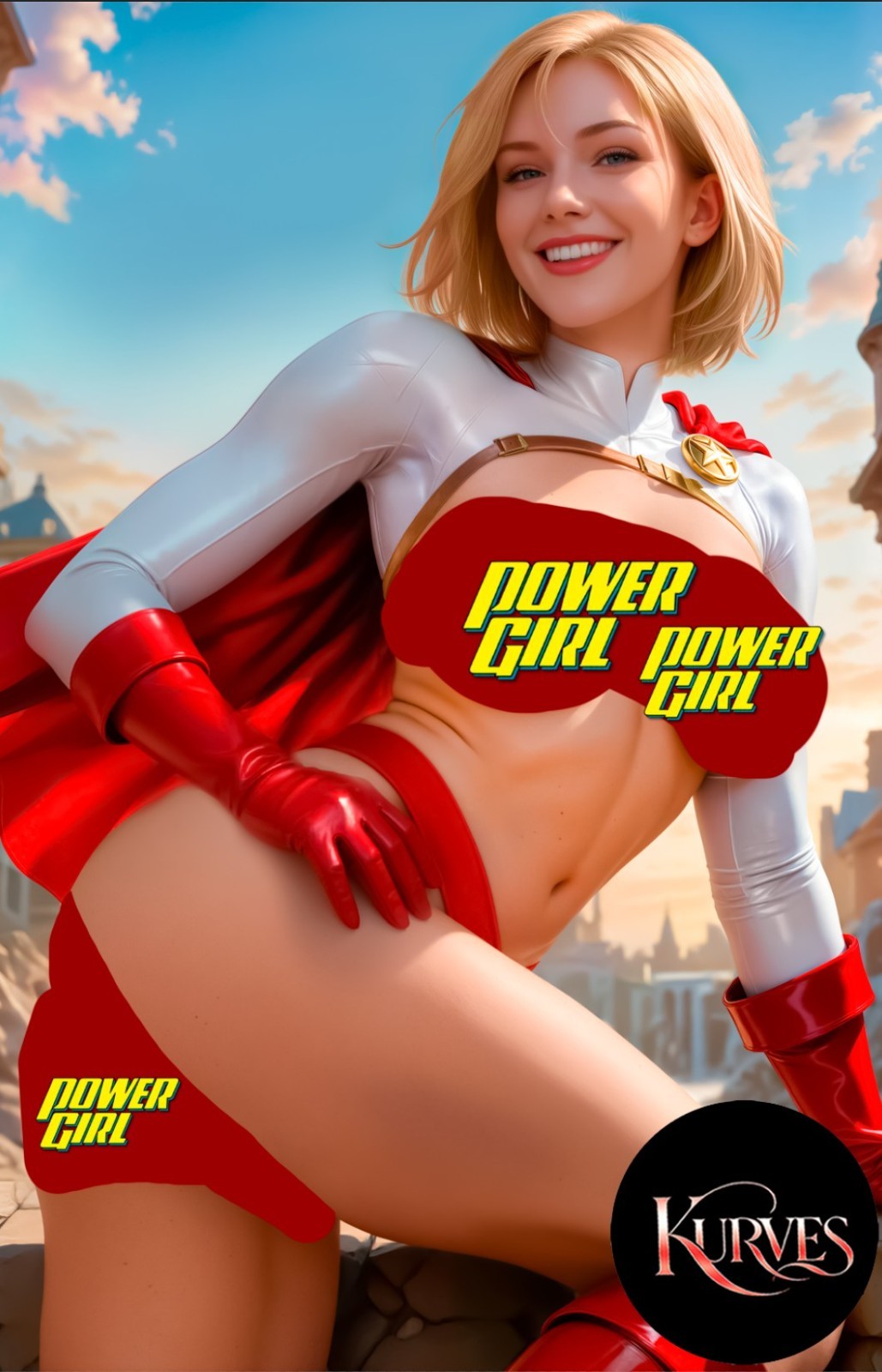 POWER GIRL V2 | VIRGIN NT | SINGLE COVER EDITION | KURVES COMICS