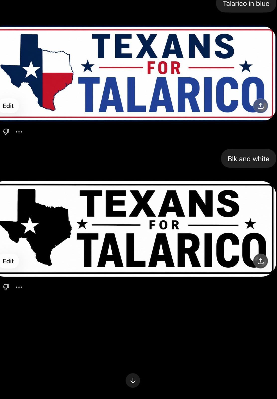 Talarico Texas Sticker Large 3×9″ James Talarico Senate 2026 Stickers 3.50 Ea.