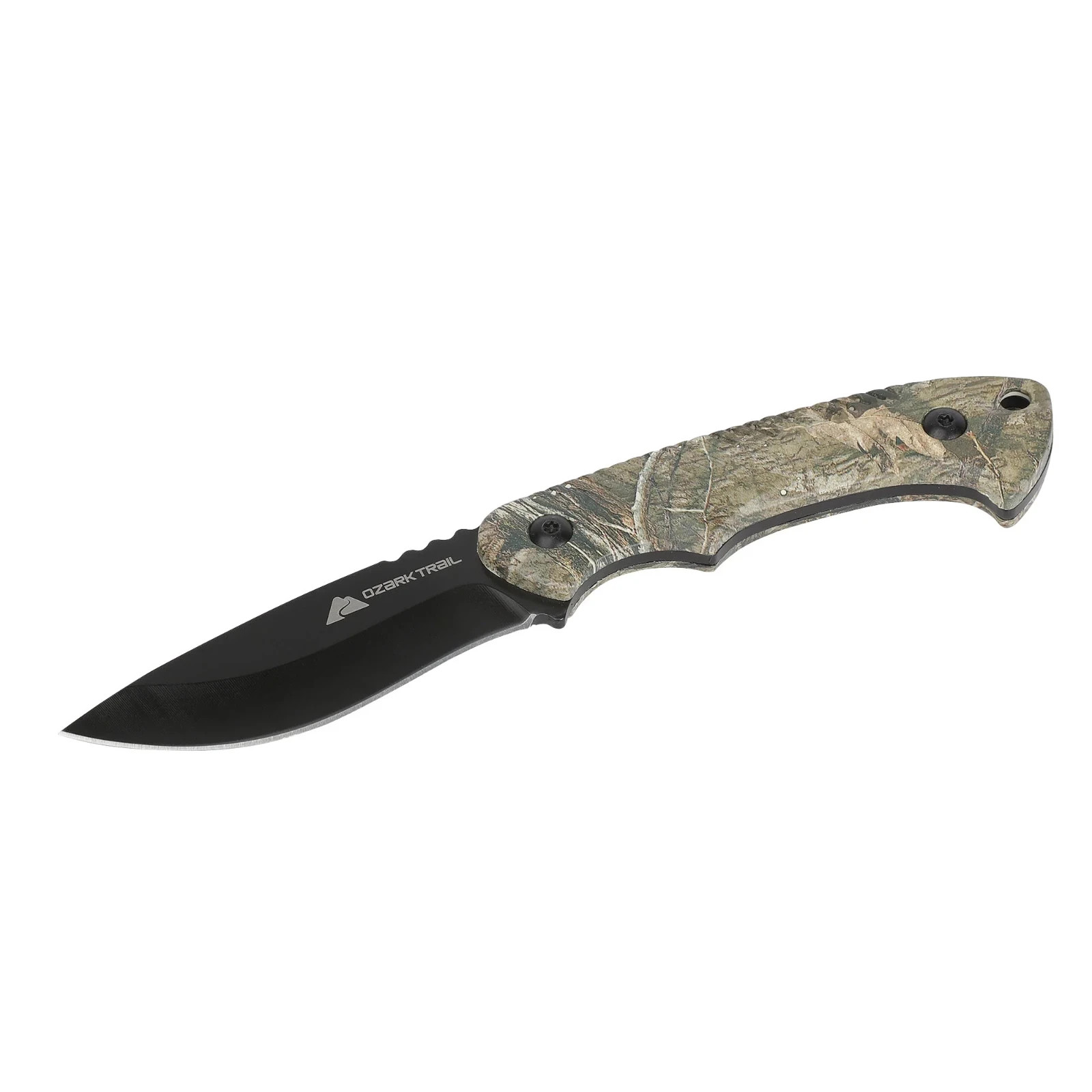 Ozark Trail 7.5 inch Fixed Stainless Steel Knife with Camo Handle & Sheath NEW!