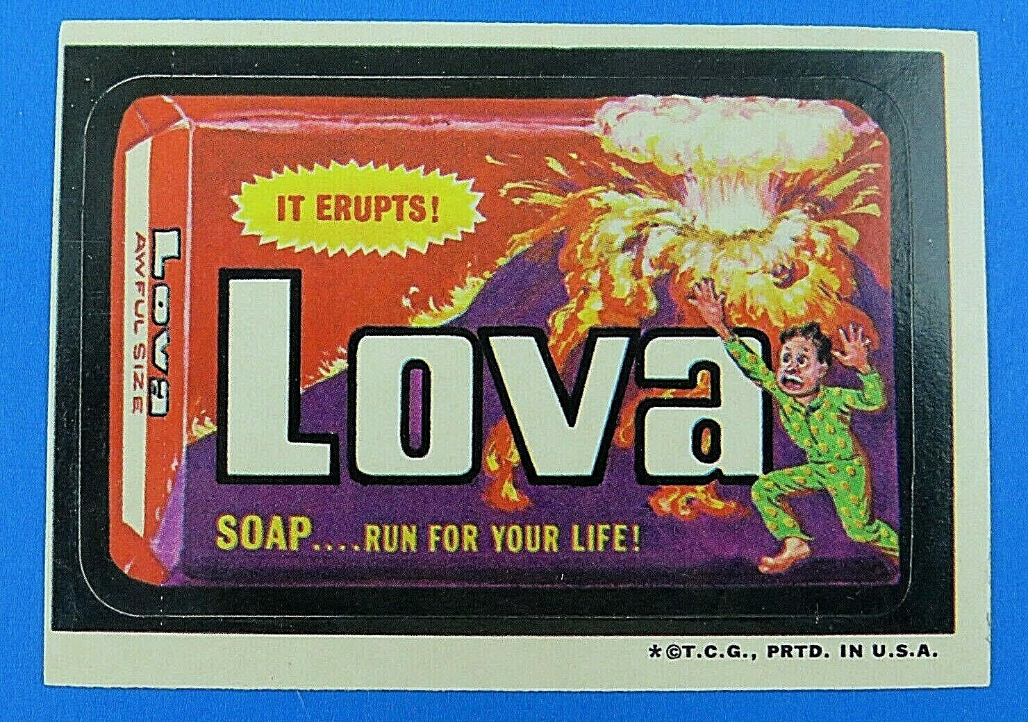 1973 TOPPS WACKY PACKS LOVA ~ 3rd SERIES / TAN BACK