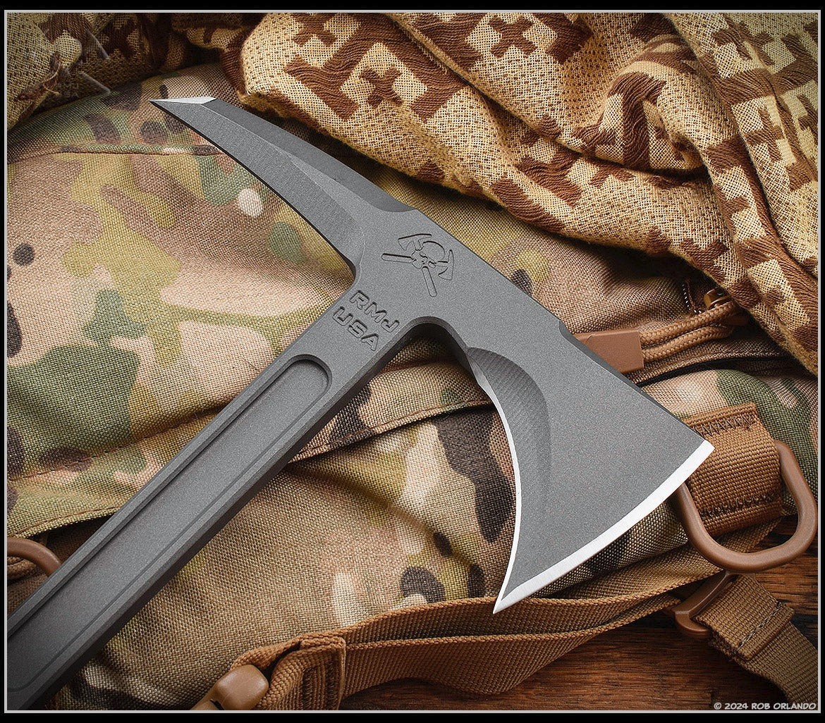 RMJ Tactical Eagle Talon Limited Ed. Tomahawk Tungsten S7 Steel Hyena Brown G-10