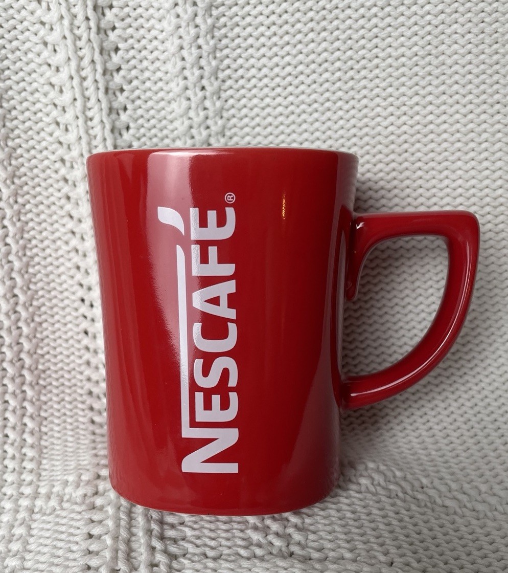 Nestle Nescafe Red Coffee Mug cup Red/White Logo, advertising