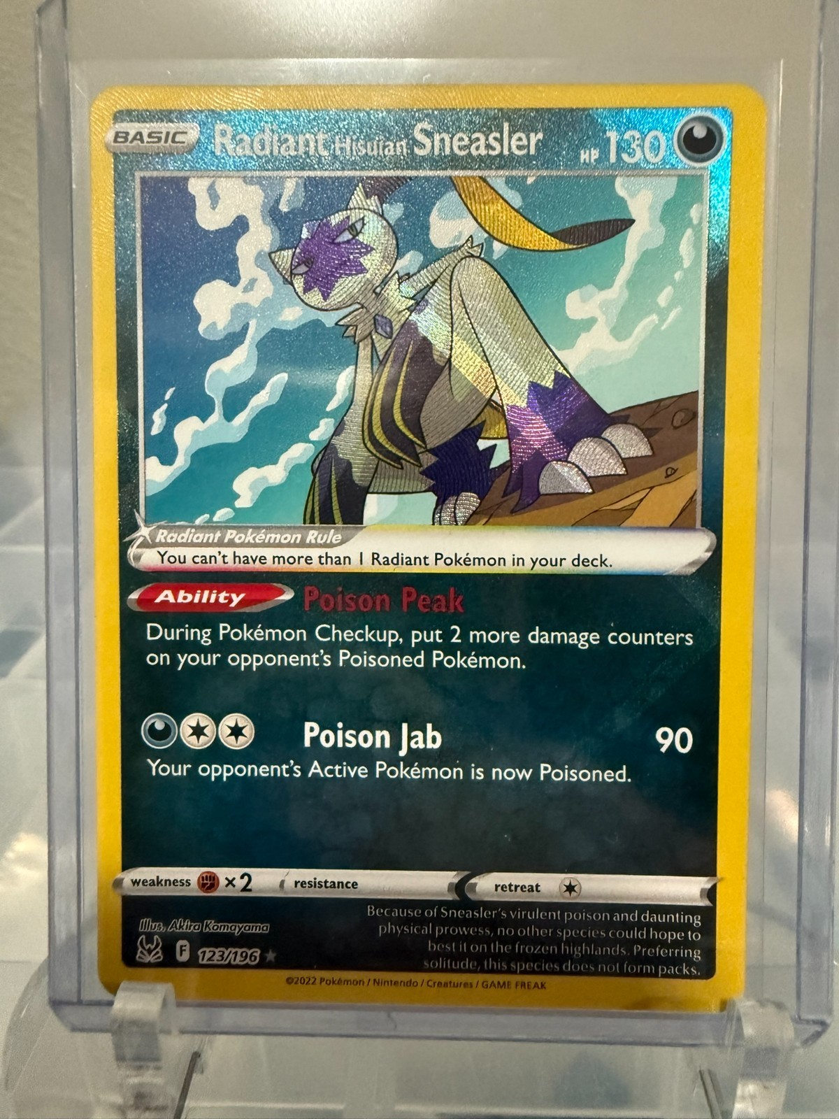 Radiant Hisuian Sneasler 123/196 Astral Radiance Pokemon