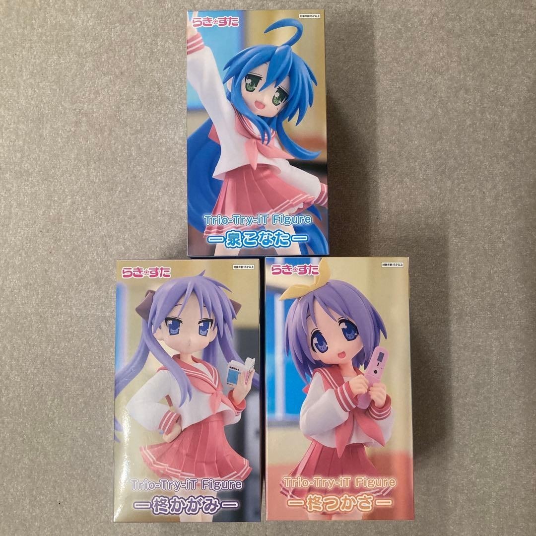 Lucky Star Trio-Try-iT Figure Hiiragi Kagami Tsukasa Izumi Konata Set of 3 FuRyu