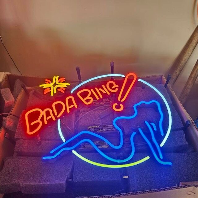 Bada Bing Girl Strip Club Girl Bar Open 20″x16″ Neon Sign Light Lamp Real Glass