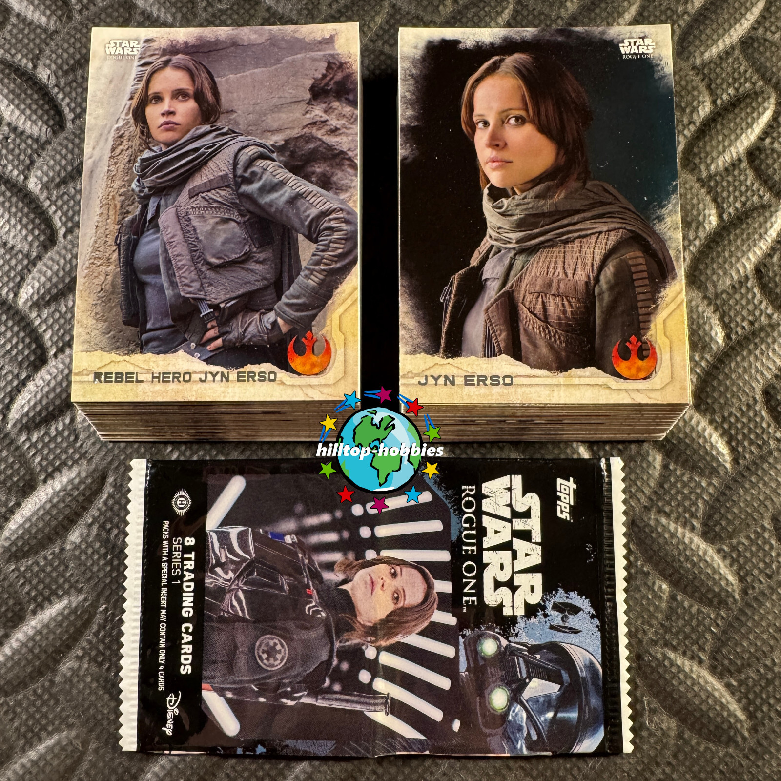 2016 TOPPS STAR WARS ROGUE ONE COMPLETE BASE TRADING CARD SET OF 90 +WRAPPER!