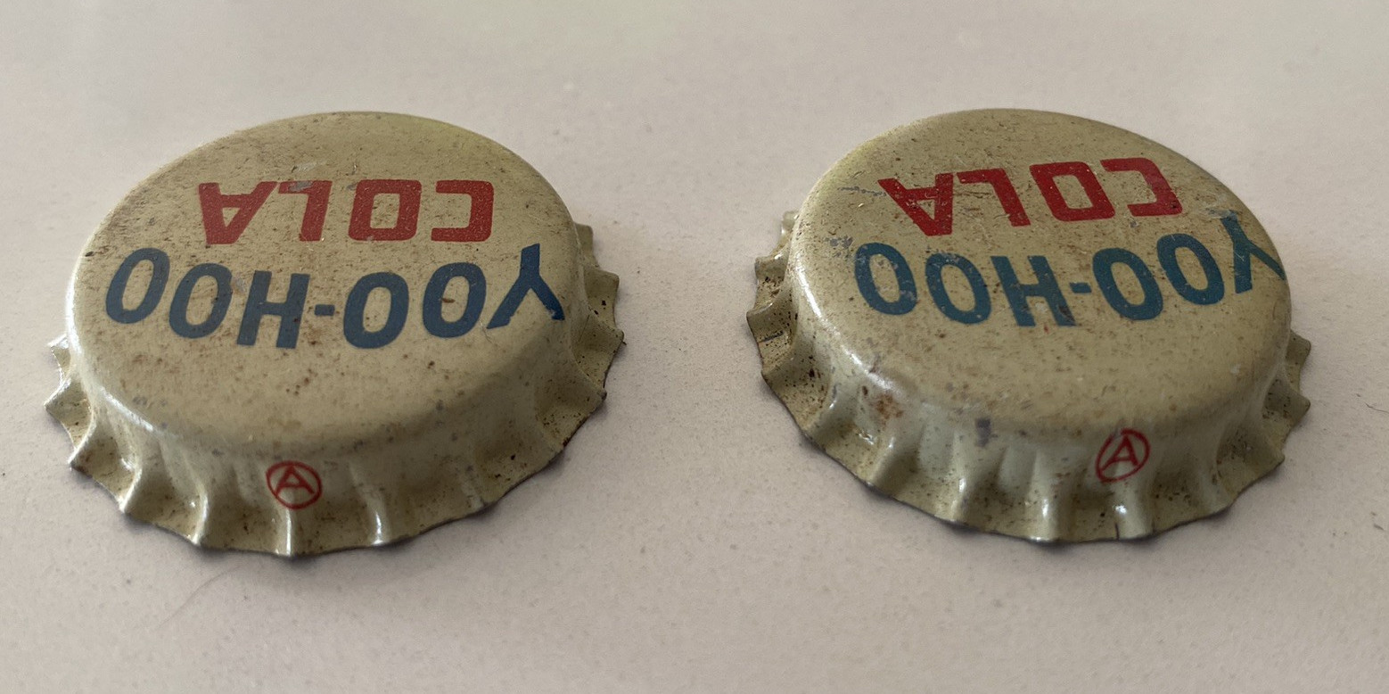 2 1950s 1960s Yoo-Hoo Unused Cola Cork Soda Bottle Cap Vintage 50s 60s YooHoo