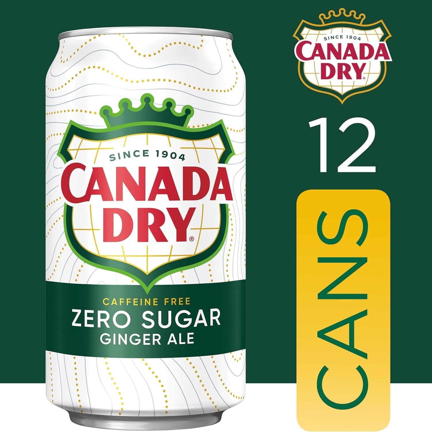 Ginger Ale Zero Sugar – 12-Fl Oz Cans, Perfect for Cocktails and Refreshing Sips