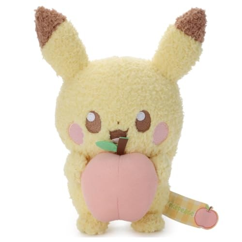 Takara Tomy Arts Pokémon PokéPeace Plush Toy Pikachu w/ Apple H19cm (7.5 in)