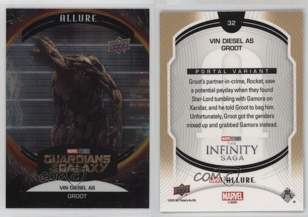2022 Upper Deck Marvel Allure Portal as Groot Vin Diesel #32 0y5
