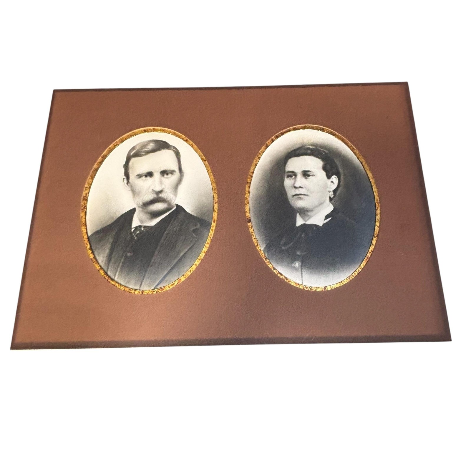 Vintage 19th Century Bruno Studios Sepia Portraits Framed Photo Set Bellingham