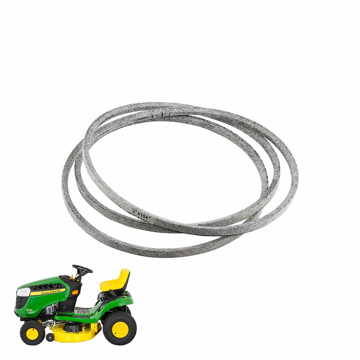 42 inch Lawn Mower Deck Belt Compatible with John 0.5 inches x 104