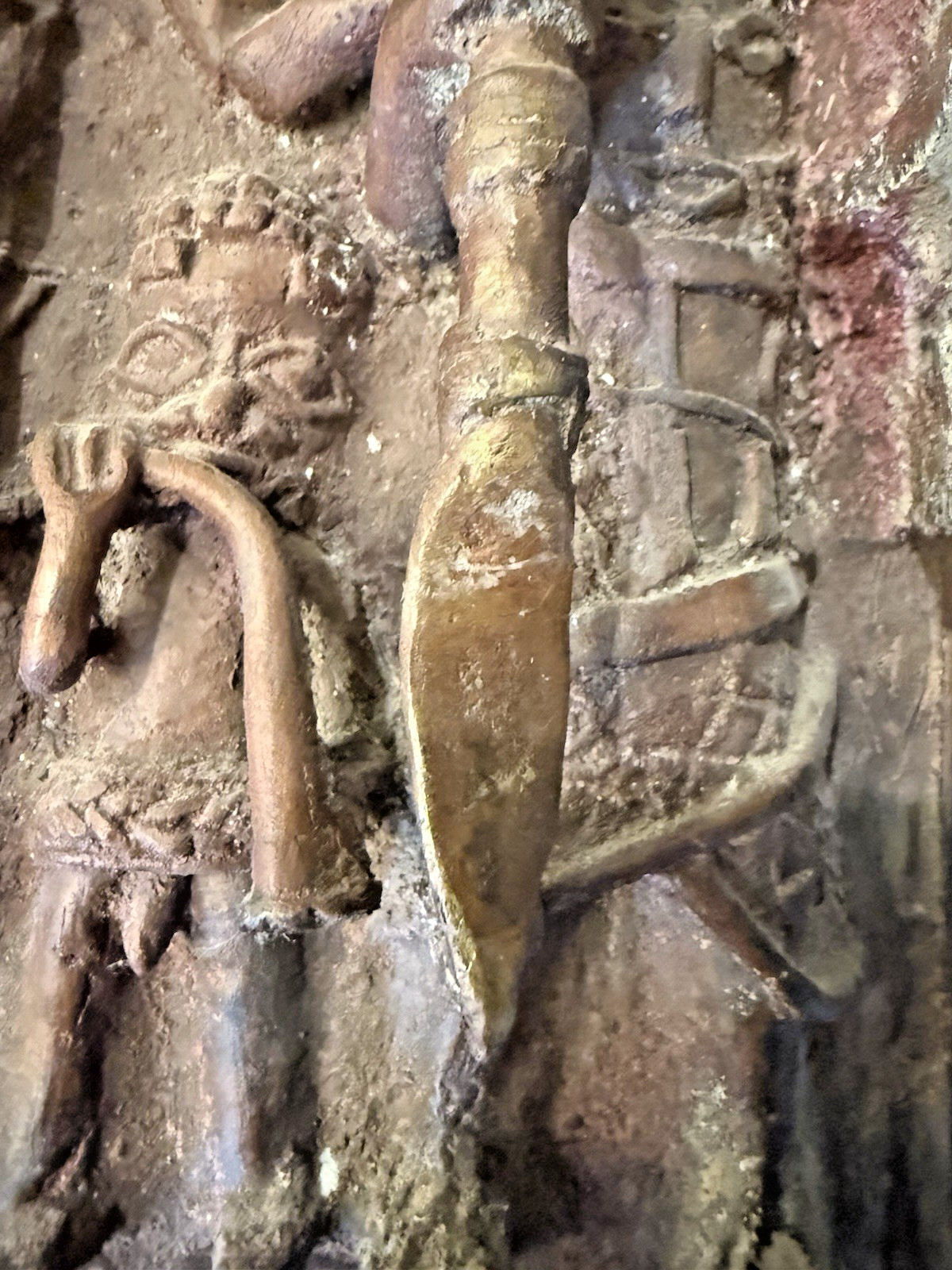 Benin Mixed Metals Warriors Attendants Plaque ? Bronze Brass?