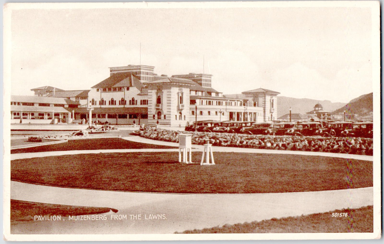 South Africa Western Cape Muizenberg Pavilion Lawns Beachfront 1910 Postcard
