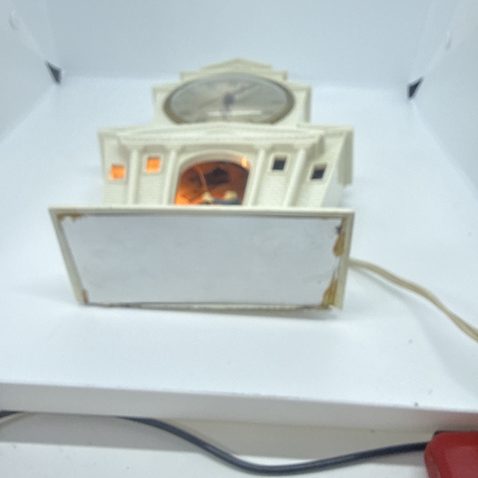Vintage Master Crafters Church Clock 50s Animated Lights working