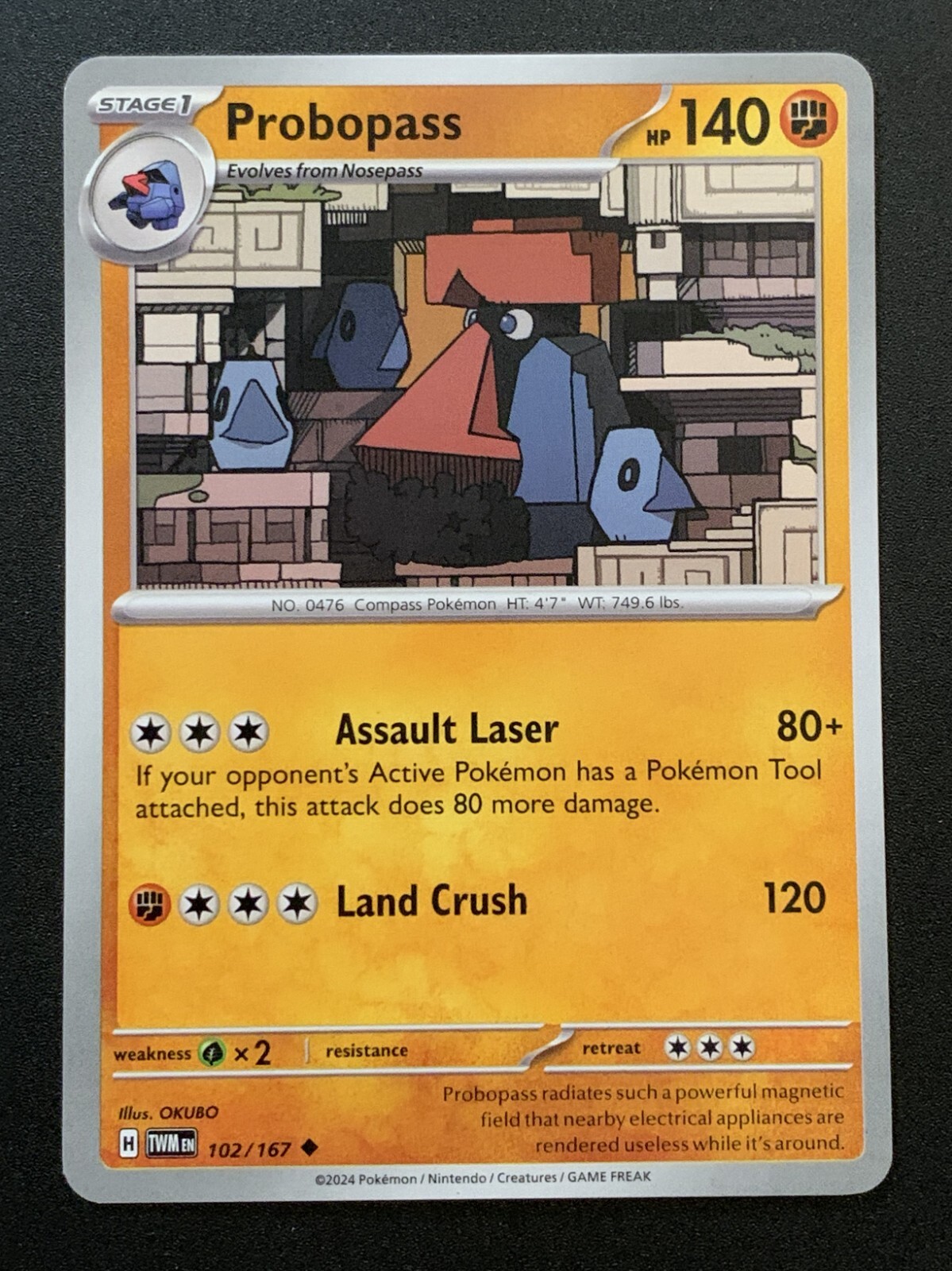 Probopass – 102/167 – Uncommon – SV06: Twilight Masquerade – Pokemon TCG