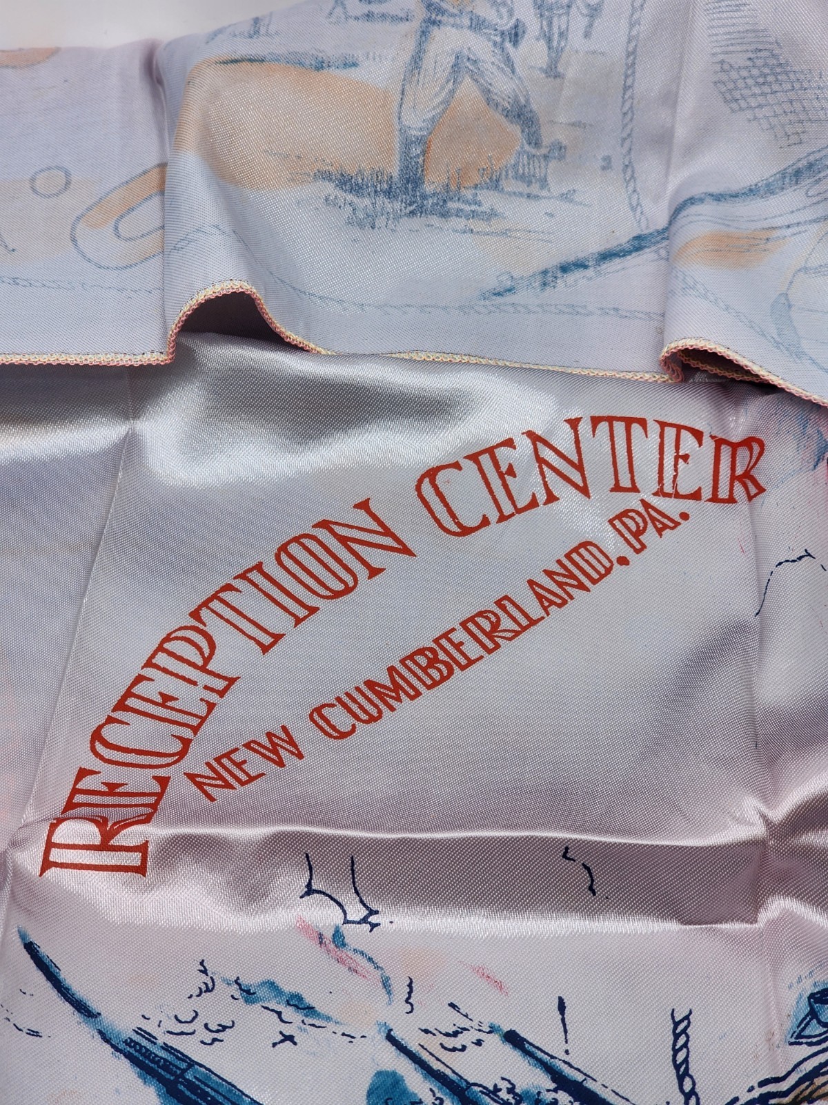 RECEPTION CENTER WWII Sweethearts Scarf US Army WW2 NEW CUMBERLAND . PA.