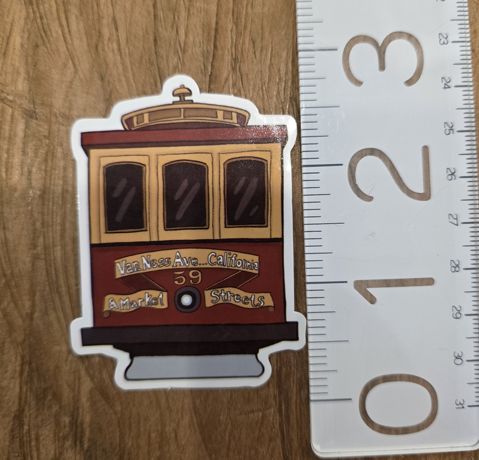 San Francisco Decal Trolly Decal Trolly Sticker San Francisco Sticker