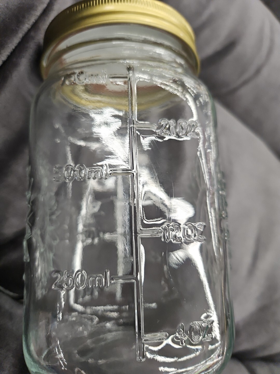 Sunflower design Quart Square Glass Mason Canning Jar ~ 750 ml ~ BEAUTIFUL!!!