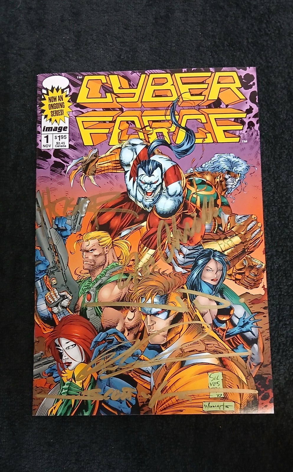 1993 IMAGE COMICS CYBER FORCE #1 RARE HTF SIGNED X4 WITH COA Visit My eBay Store