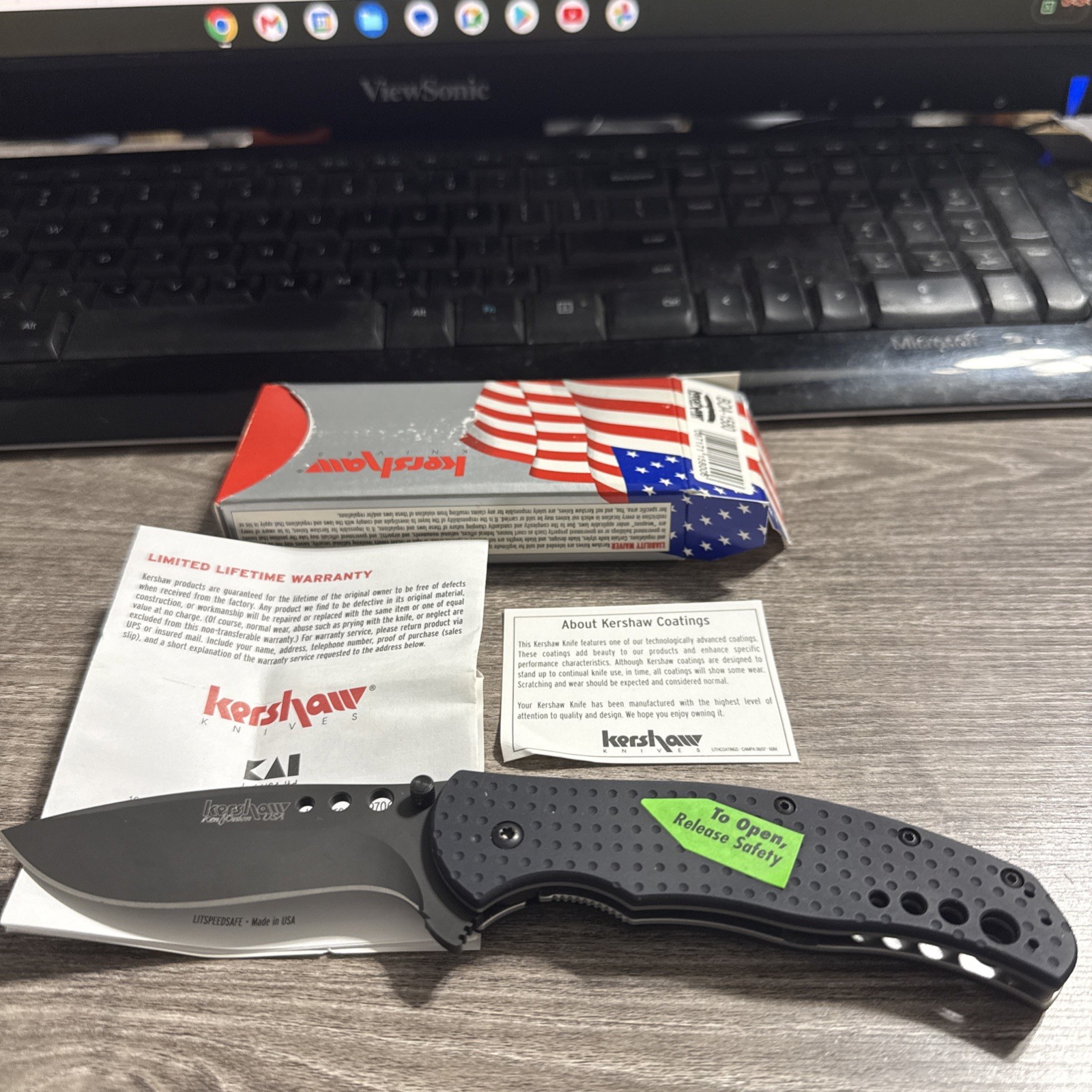 Kershaw BOA-1580 NEW Original Packaging and Papers EXTREMELY RARE