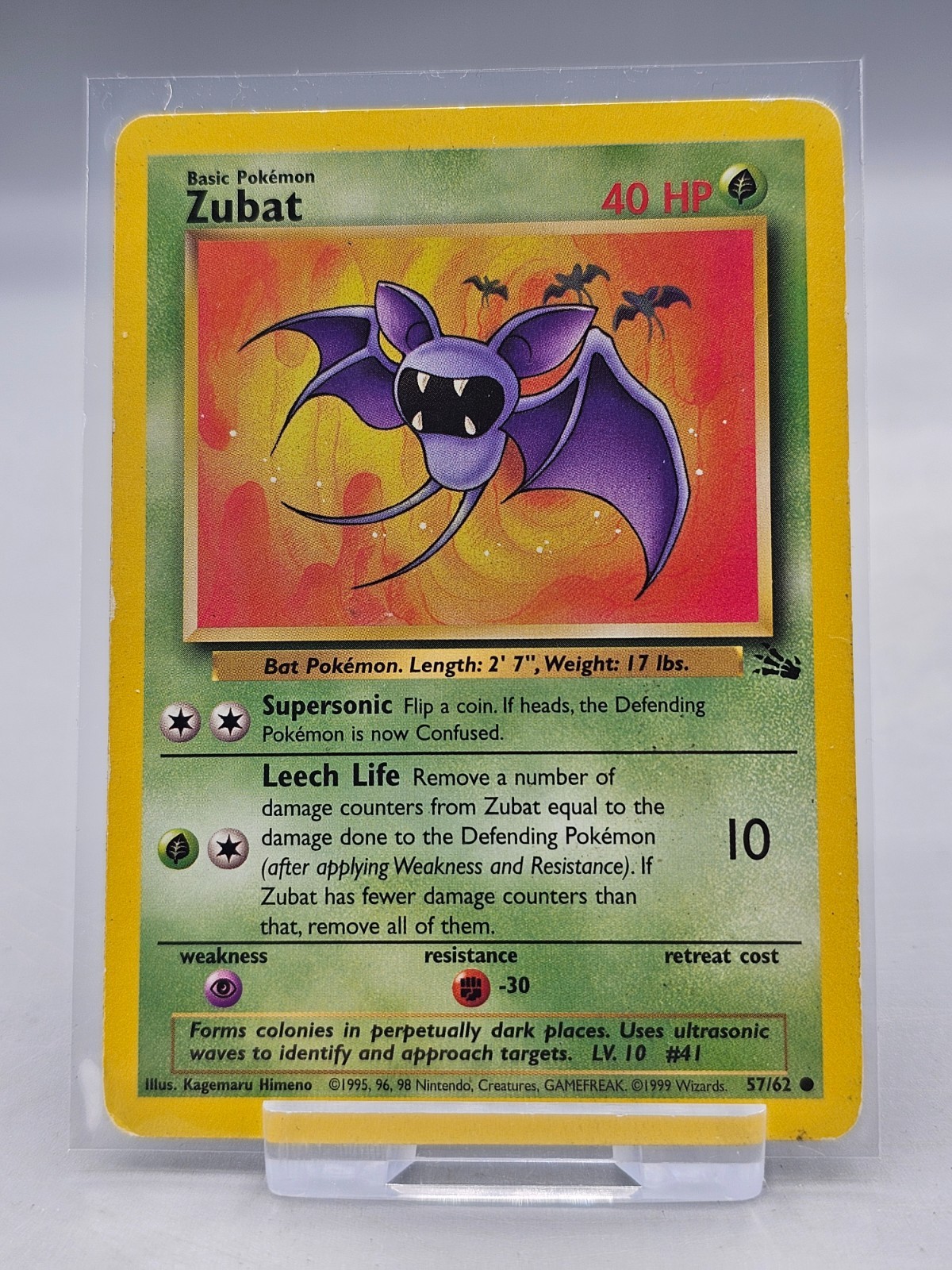 Pokemon TCG Zubat 57/62 Fossil Set WOTC 1999