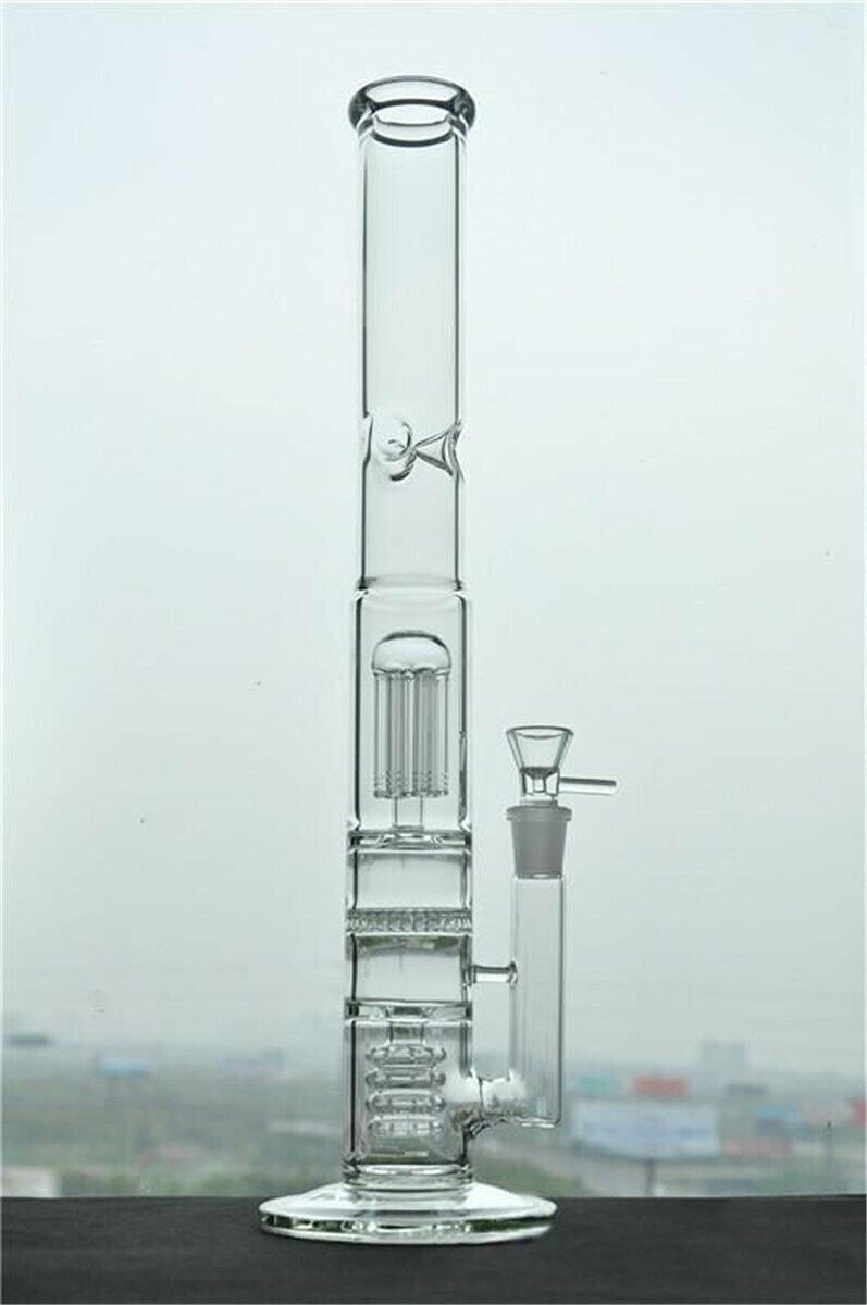 17″ Heavy Glass Bong Perc Bong Glass Smoking Water Pipe Birdcage Hookahs Bongs