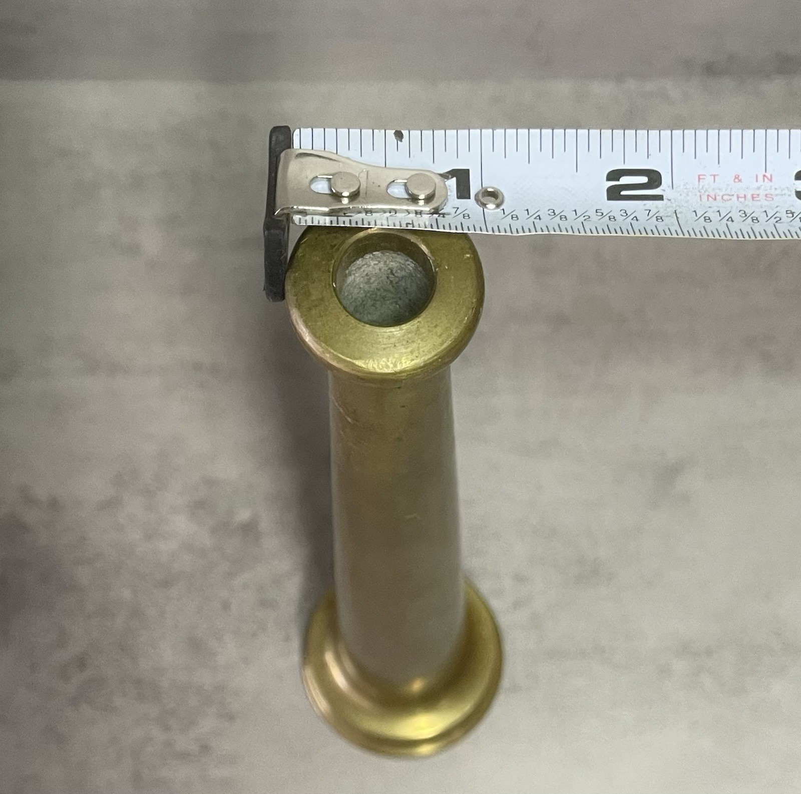 Vintage Brass Fire Hose Nozzle Tip 12in Straight Bore Fireman Decor