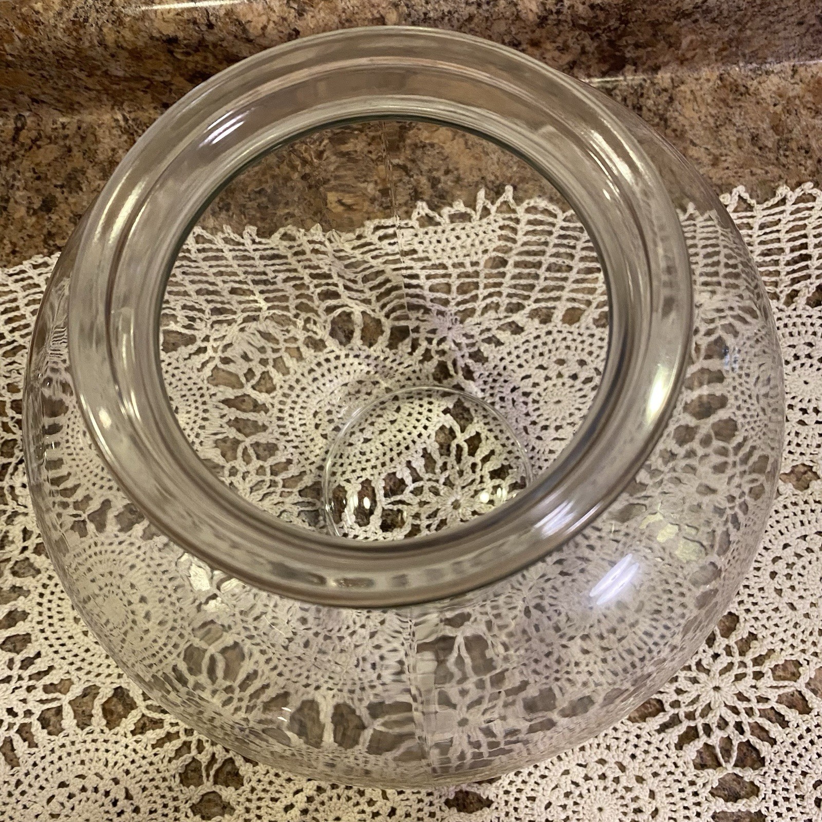 Clear Glass Ginger Vase Apothecary Jar 11”H