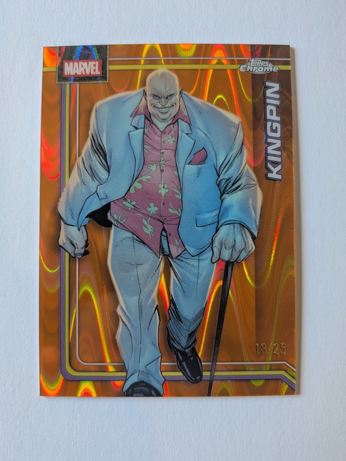 Orange RAYWAVE Refractor KINGPIN /25 – Topps Chrome Marvel 2026 Card #065