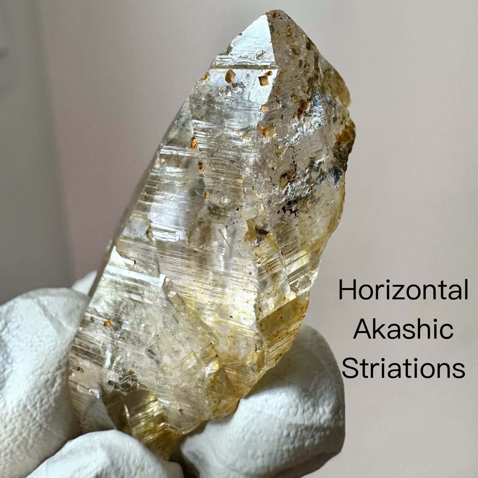 “Golden Vein” Ganesh Himalayan Quartz Akashic Natural Golden Iron healed Crystal