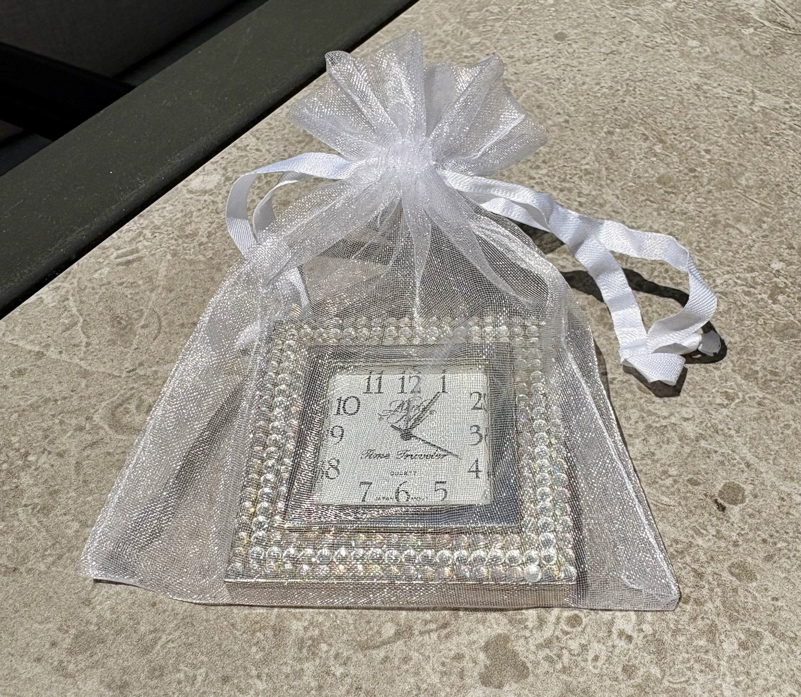 Kirks Folly ‘Rare’ Time Traveler Square Crystal Framed Clock Quartz New Battery