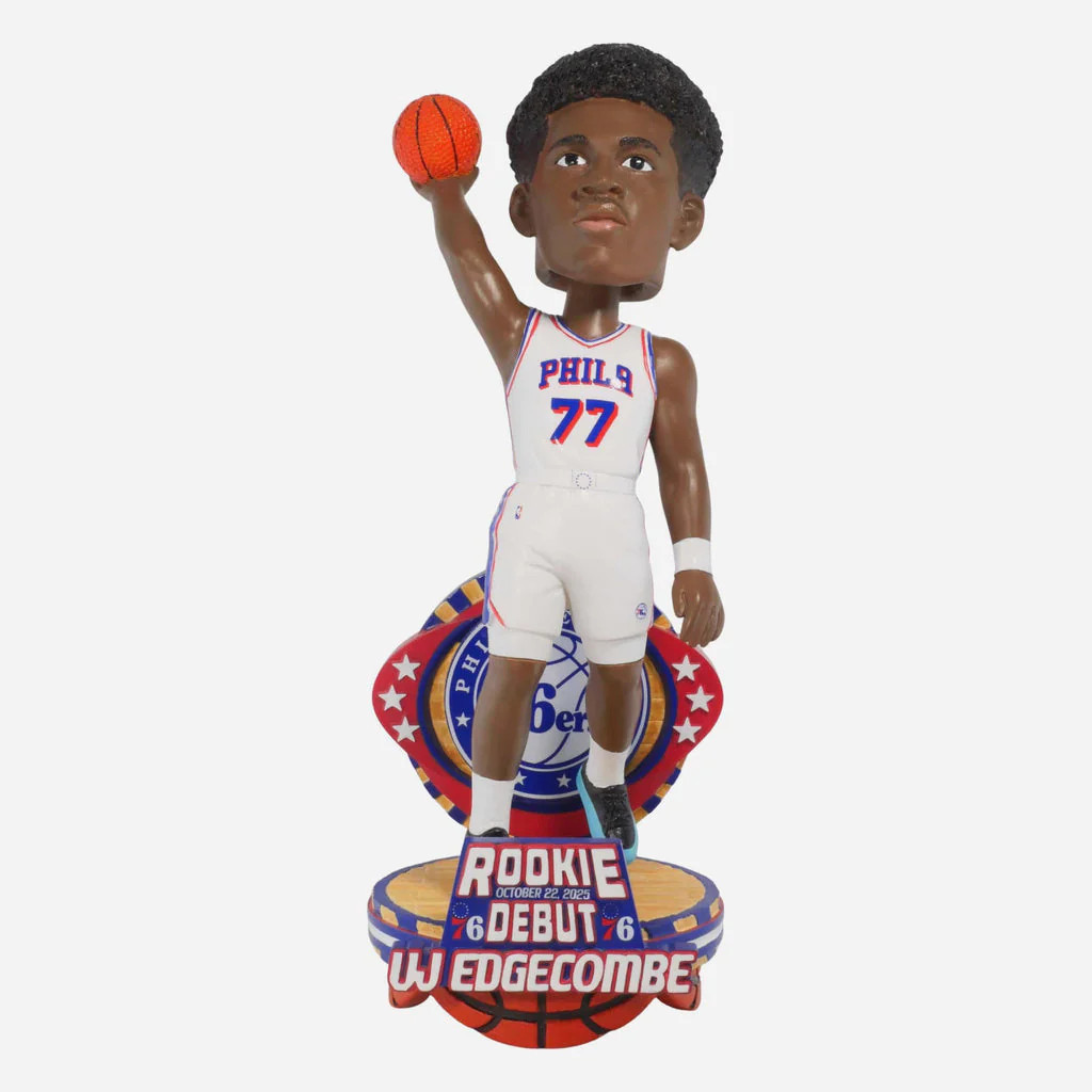 V.J. Edgecombe Philadelphia 76ers Rookie Debut Bobblehead NBA Basketball