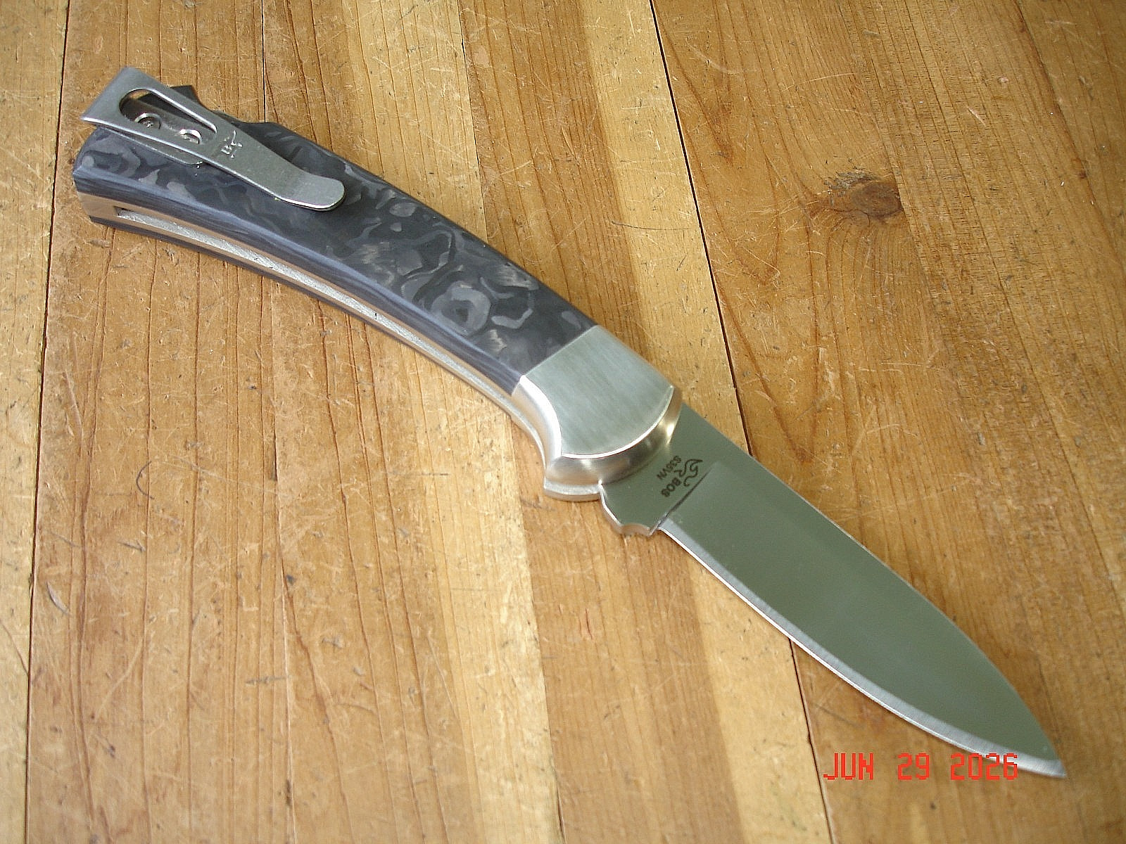 NIB FB BUCK KNIFE 112 CFS1BOTM RANGER BOS S35VN BLADE CARBON FIBER HANDLE CLIP!!