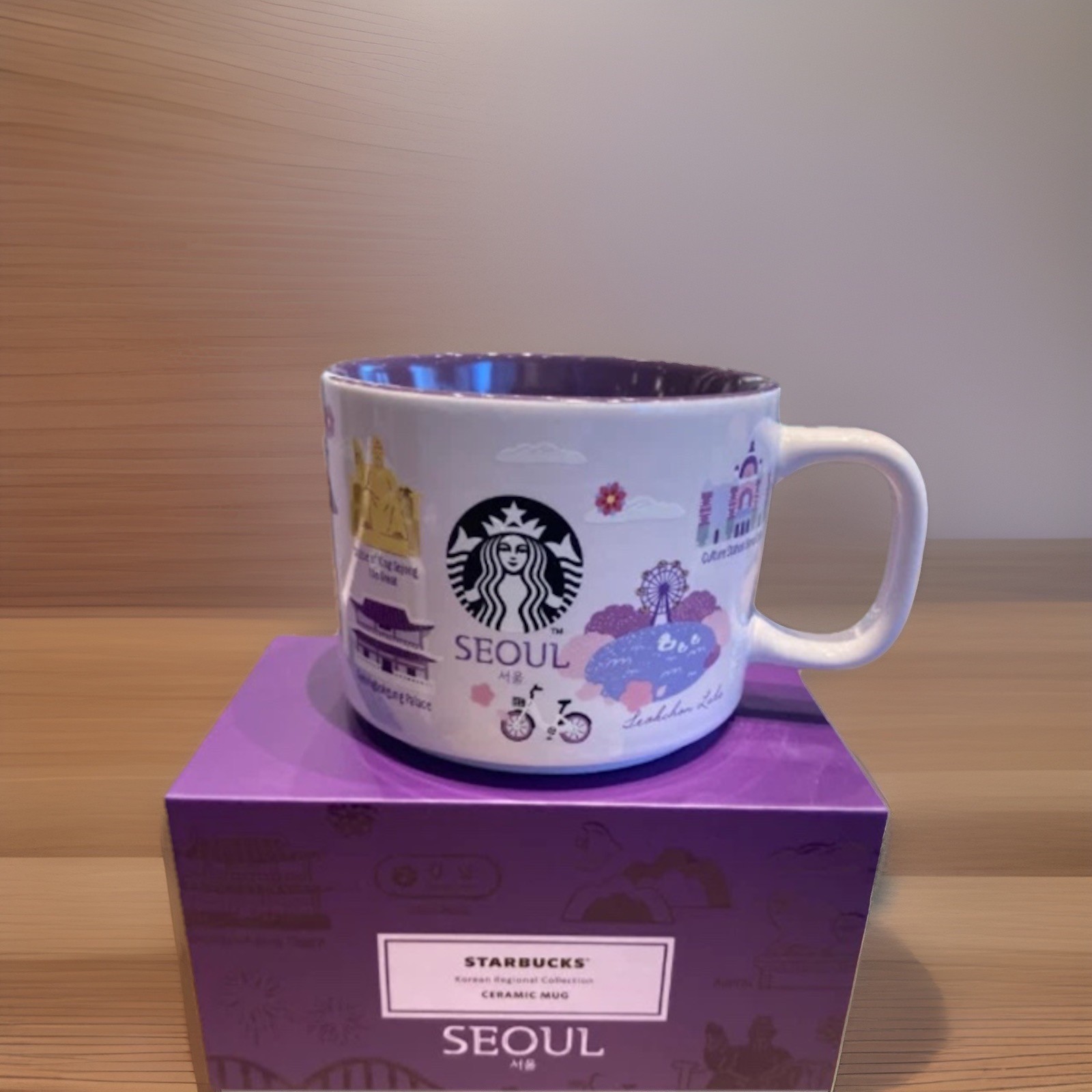 SEOUL KOREA STARBUCKS Collectible Souvenir Mug Cup 12oz New Ship From USA