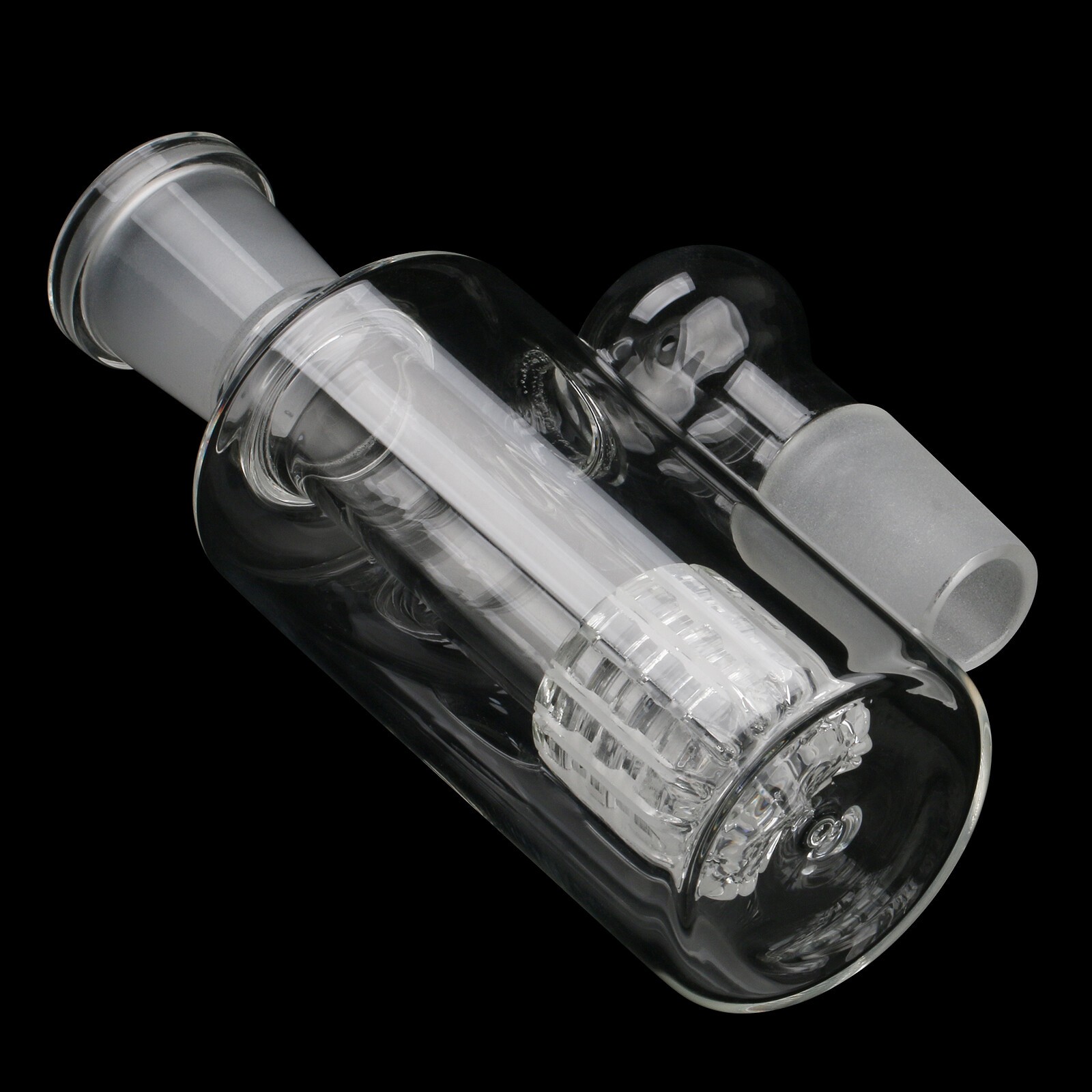 18mm Ash Catcher 90 Degree Glass Mini Water Bong Clear Thick Pyrex Glass Bubbler