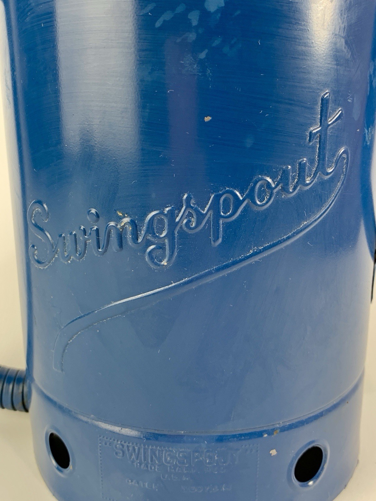 Vintage Blue SWINGSPOUT Oil Can – Gallon size w/Flex Spout Dispenser Nozzle