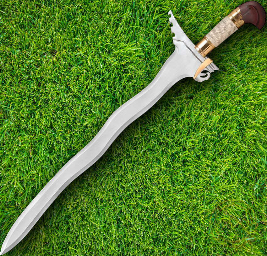 Cold Steel Kris Sword 20.63″ 1055HC Steel Blade Wire wrapped Sal Hardwood Handle