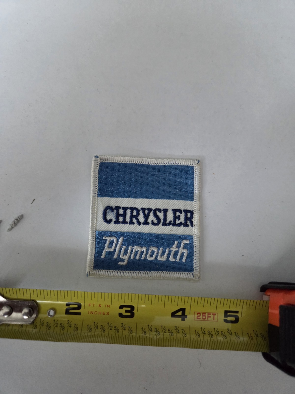 VINTAGE ORIGINAL 1950/60’S EMBROIDERED PLYMOUTH JACKET PATCH 2.5″ X 2.5″