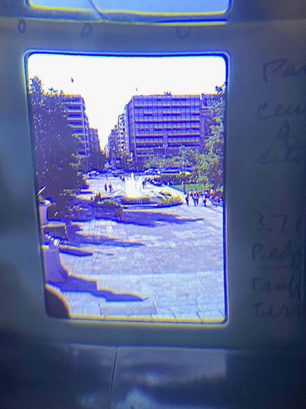 Vintage 1983 Photo Found 35mm Syntagma Square Park Center Athens Greece Original