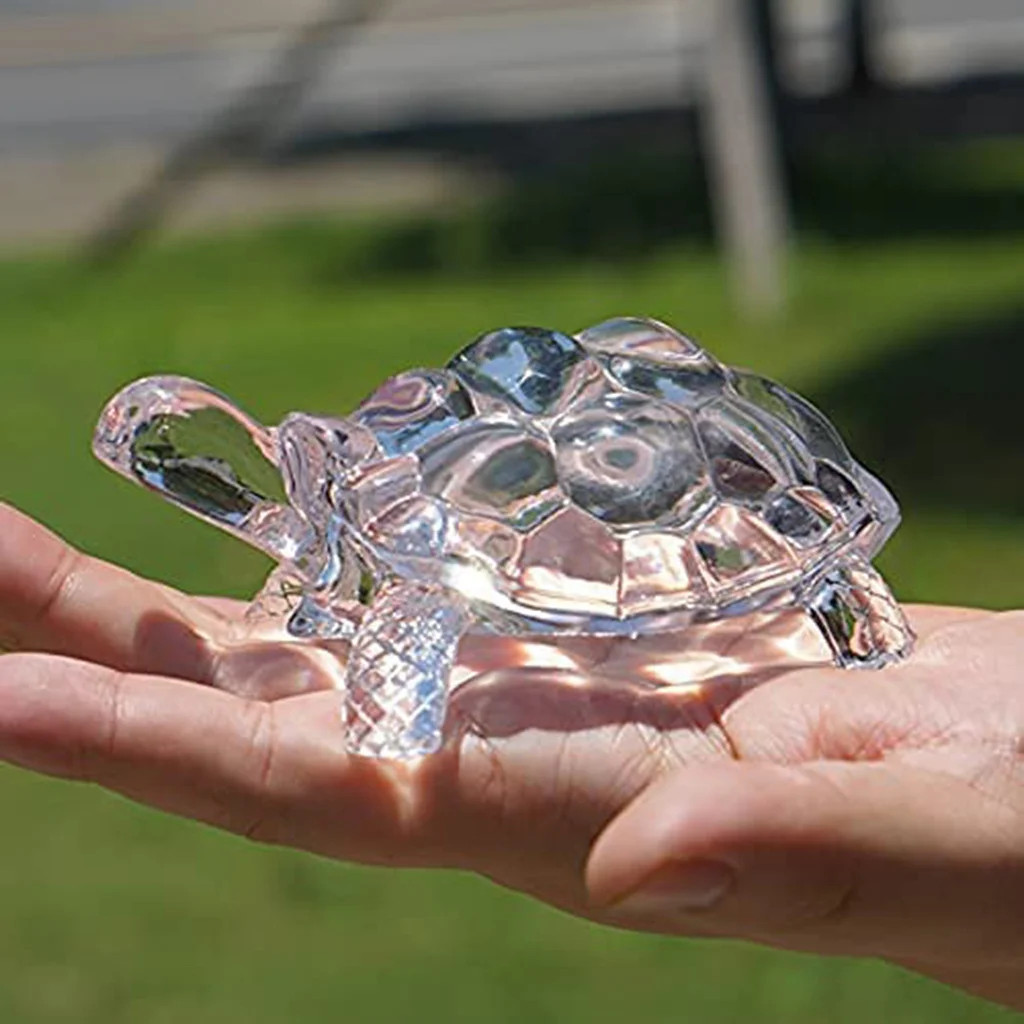 A Crystal Turtle Ornament, Mini Turtle Statue, Lucky Ornament, Suitable for Home