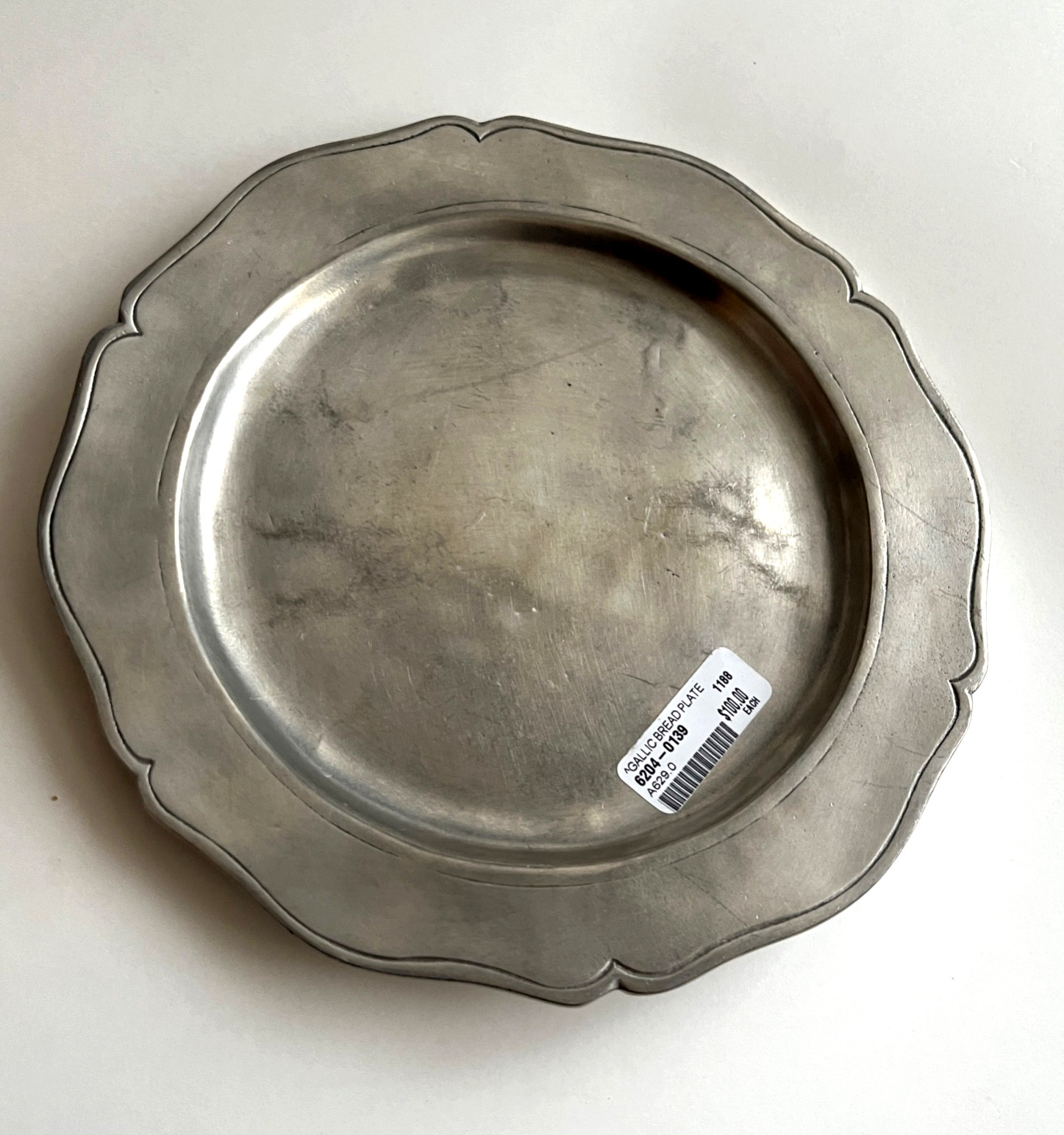 MATCH Gallic Pewter Bread Plate – Handmade in Italy 6.5 inches