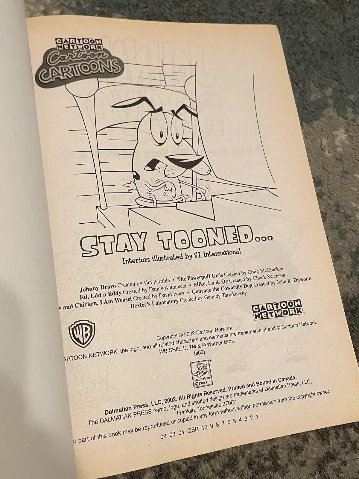 Vintage 2002 Cartoon Network Stay Tuned Coloring Book Bravo Dexter Powerpuff NFO