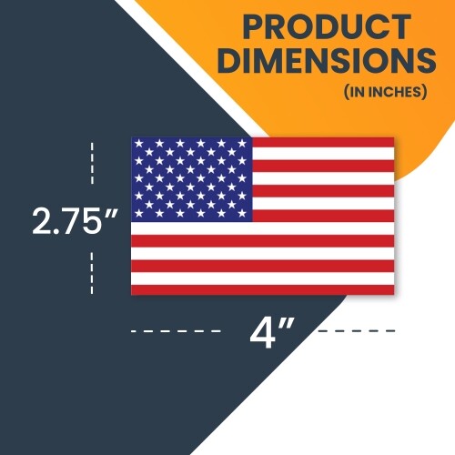 American Flag Magnet Decal, 5 Pack, 2.75×4 Inches, Automotive Magnet